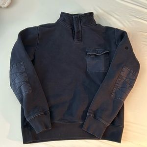 Timberland Men’s Heavyweight Button Up Pullover - Navy Blue - Medium